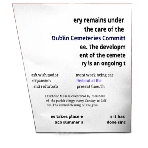 poster, text, about, care, dublin, cemeteries, committee, ongoing transparent PNG cut-out