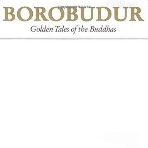 borobudur, golden, tales, buddhas, book, cover, featuring, intricate transparent PNG cut-out