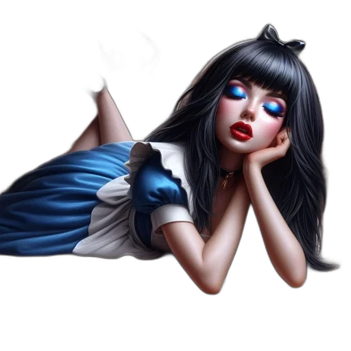 dress, face, fantasy art, photorealistic, cartoon, concept art, neon lights, blue transparent PNG cut-out