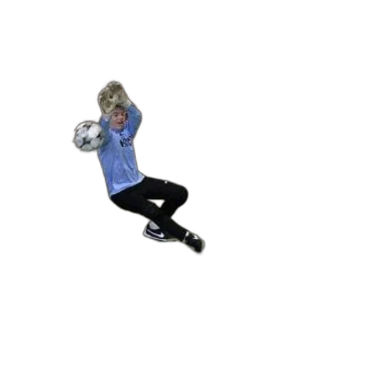 jacket, staff, shoes, 3d render, soccer, goalie, action, leaping transparent PNG cut-out