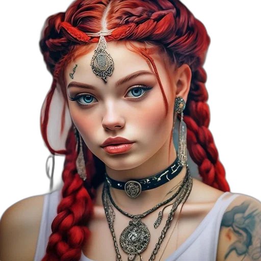 jewelry, crown, face, hair, fantasy art, photorealistic, cyberpunk, concept art transparent PNG cut-out