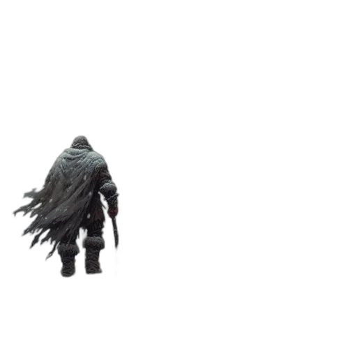 creature, jacket, animal, weapon, concept art, 3d render, winter, landscape transparent PNG cut-out