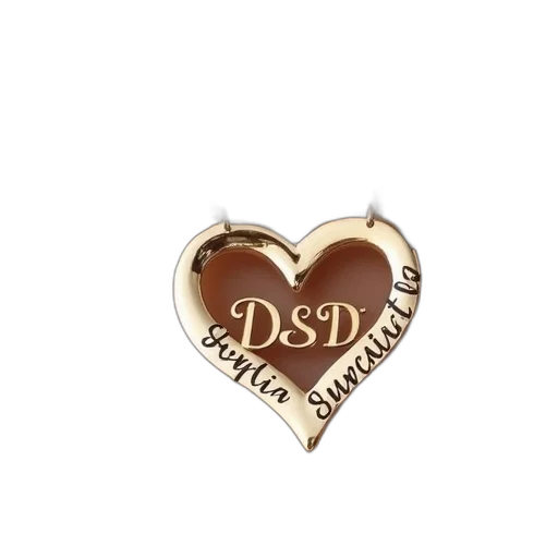 jewelry, 3d render, heart, births transparent PNG cut-out