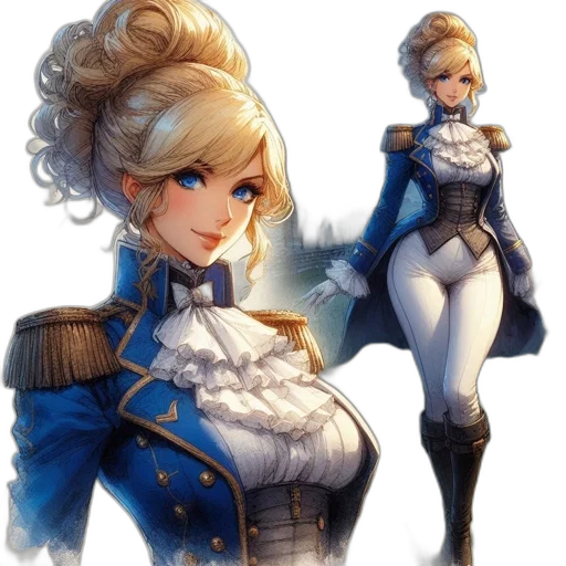 crown, staff, jacket, face, concept art, fantasy art, anime, pixel art transparent PNG cut-out