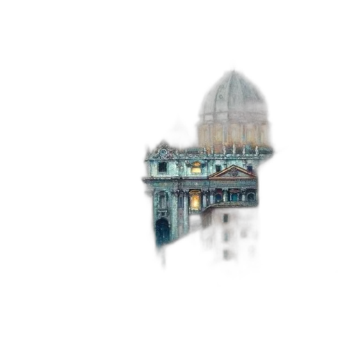 building, umbrella, crown, hat, concept art, watercolor, pixel art, 3d render transparent PNG cut-out