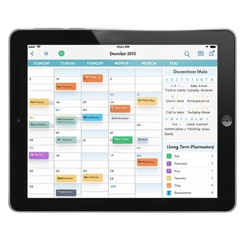 digital, calendar, displayed, tablet, screen, showing, month, view transparent PNG cut-out