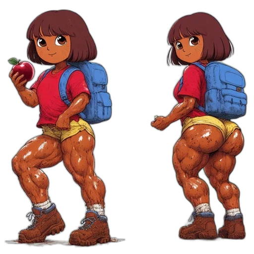 robot, concept art, pixel art, comic book art, cartoon, overview, youthful, girl transparent PNG cut-out