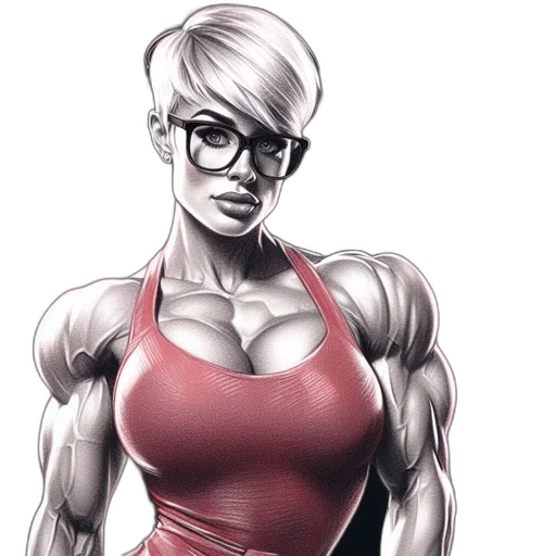 comic book art, cartoon, photorealistic, concept art, digitally, illustrated, female, character transparent PNG cut-out