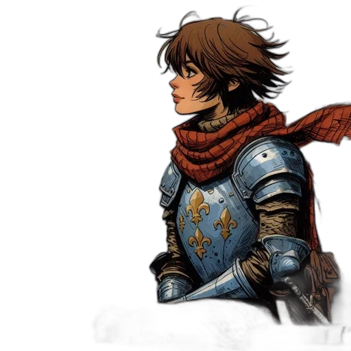 sword, fantasy art, concept art, comic book art, watercolor, blue, golden, red transparent PNG cut-out