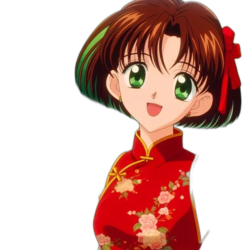 dress, flower, anime, photorealistic, cartoon, vaporwave, red, animated transparent PNG cut-out