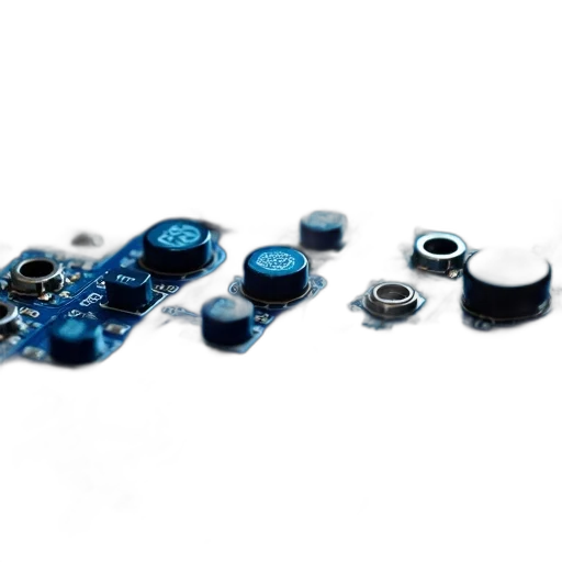 jewelry, robot, crown, 3d render, blue, close-up, view, electronic transparent PNG cut-out