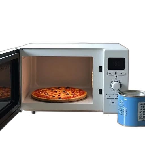 food, weapon, furniture, 3d render, fire, white, microwave, oven transparent PNG cut-out