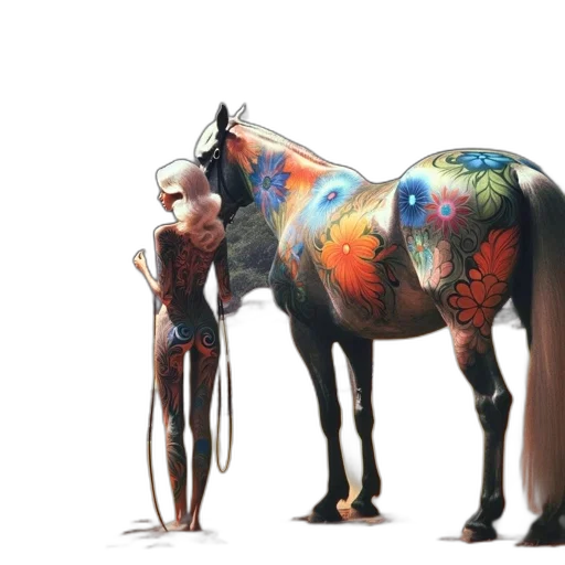 animal, robot, creature, dress, concept art, fantasy art, 3d render, watercolor transparent PNG cut-out