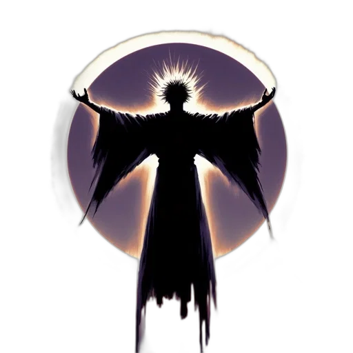 staff, umbrella, jacket, creature, concept art, pixel art, fantasy art, comic book art transparent PNG cut-out