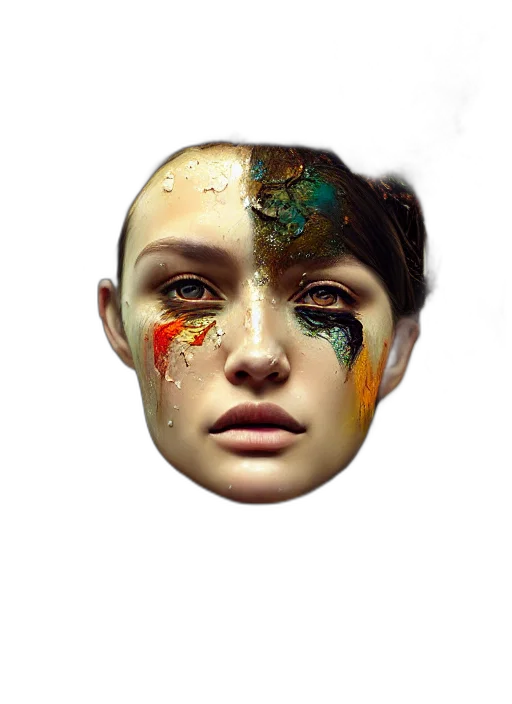 face, mask, crown, jewelry transparent PNG cut-out