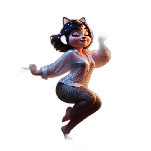 staff, animal, concept art, 3d render, pixel art, fantasy art, animated, female transparent PNG cut-out