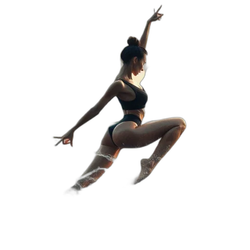 concept art, 3d render, pixel art, photorealistic, woman, black, swimsuit, posed transparent PNG cut-out