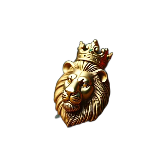 crown, jewelry, 3d render, concept art, photorealistic, fantasy art, golden, lion transparent PNG cut-out