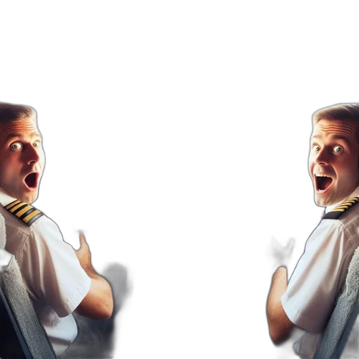 face, staff, 3d render, photorealistic, concept art, cartoon, surreal, aviation transparent PNG cut-out