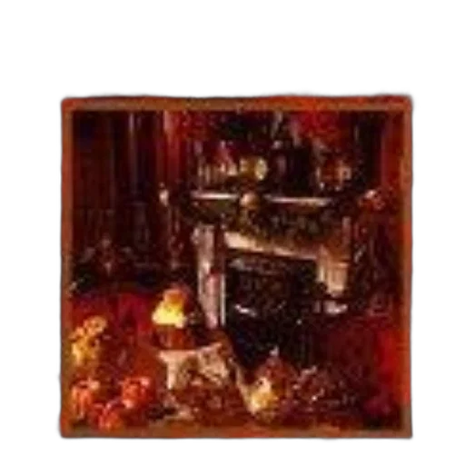 furniture, oil painting, heart, christmas, album, cover, featuring, cozy transparent PNG cut-out