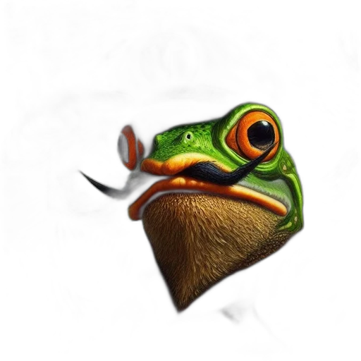 staff, face, animal, mask, concept art, photorealistic, 3d render, fantasy art transparent PNG cut-out