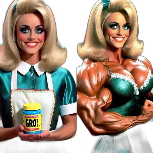 comic book art, concept art, 3d render, photorealistic, comparison-side-by-side, image, woman, two transparent PNG cut-out