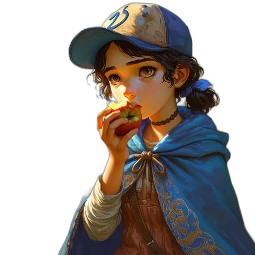 food, face, fantasy art, concept art, photorealistic, oil painting, blue, pastel transparent PNG cut-out