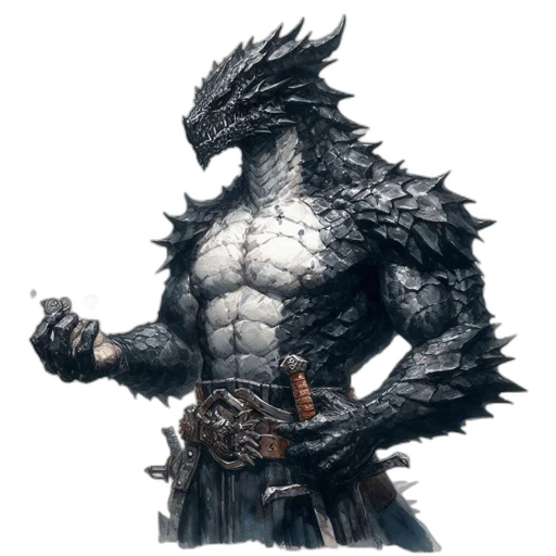 dragon, animal, creature, sword, concept art, fantasy art, 3d render, pixel art transparent PNG cut-out