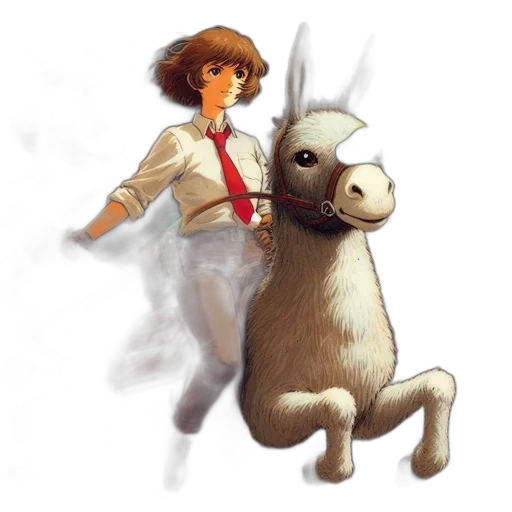 animal, creature, staff, concept art, pixel art, fantasy art, anime, woman transparent PNG cut-out