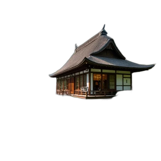 building, umbrella, hat, staff, 3d render, photorealistic, concept art, pixel art transparent PNG cut-out