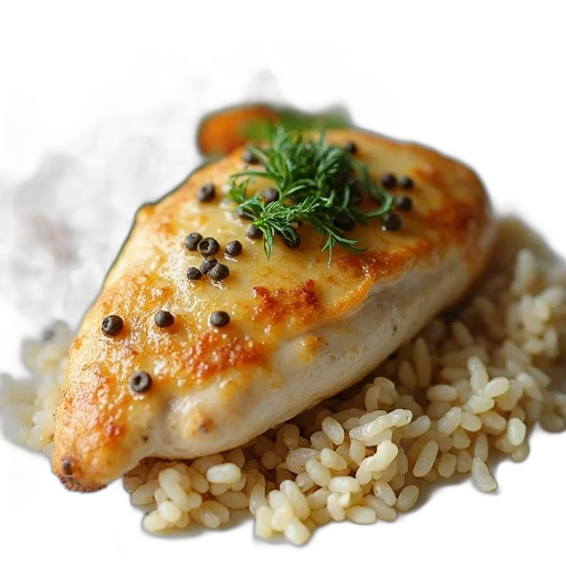 food, chicken, lemon, caper transparent PNG cut-out