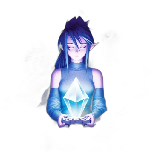 staff, jewelry, robot, mask, pixel art, concept art, fantasy art, 3d render transparent PNG cut-out