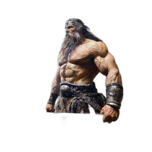 animal, creature, sword, hair, fantasy art, concept art, 3d render, pixel art transparent PNG cut-out