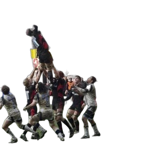 rugby, match, taking, place, front, domino, pizza, advertisement transparent PNG cut-out