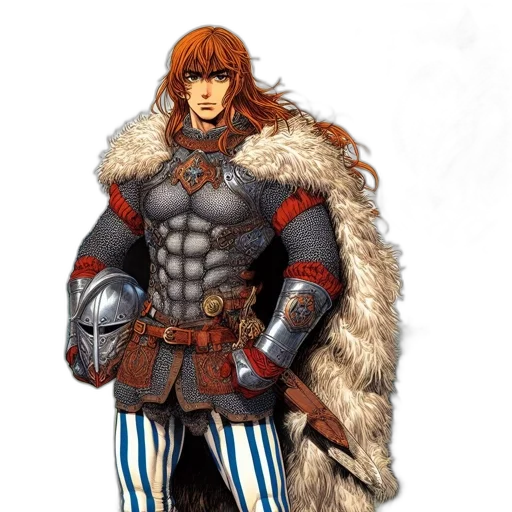 sword, weapon, jacket, animal, fantasy art, concept art, comic book art, pixel art transparent PNG cut-out