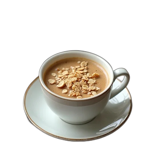 food, 3d render, photorealistic, cup, coffee, oatmeal, box, breakfast transparent PNG cut-out