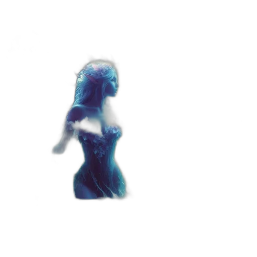 dress, robot, creature, hair, 3d render, vaporwave, pixel art, concept art transparent PNG cut-out