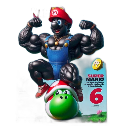 animal, robot, concept art, 3d render, comic book art, cover, nintendo, power transparent PNG cut-out