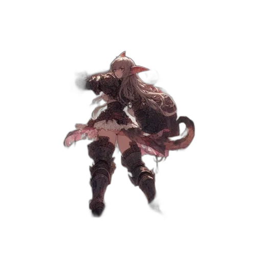 creature, hair, animal, staff, concept art, fantasy art, pixel art, 3d render transparent PNG cut-out