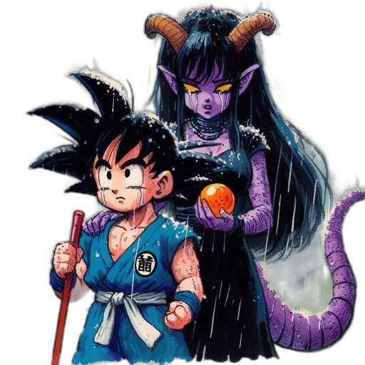 dragon, staff, concept art, pixel art, anime, fantasy art, two, animated transparent PNG cut-out