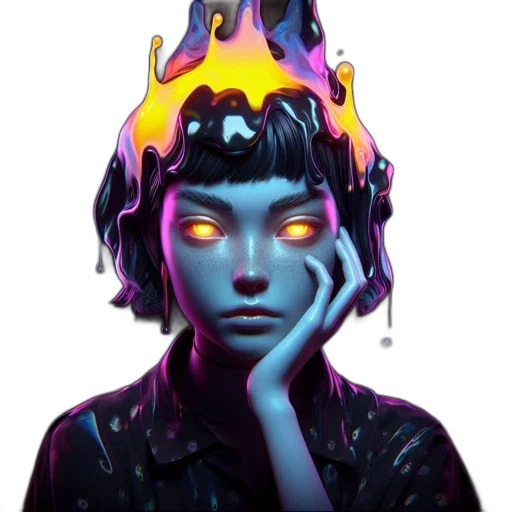 crown, face, mask, hat, cyberpunk, concept art, fantasy art, comic book art transparent PNG cut-out