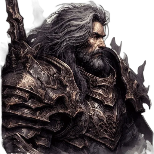 hair, sword, face, fantasy art, concept art, photorealistic, comic book art, warrior transparent PNG cut-out