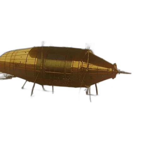weapon, animal, umbrella, creature, 3d render, concept art, vintage-style, airship transparent PNG cut-out