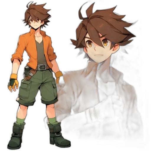 jacket, concept art, anime, pixel art, 3d render, earth tones, dark, monochrome transparent PNG cut-out