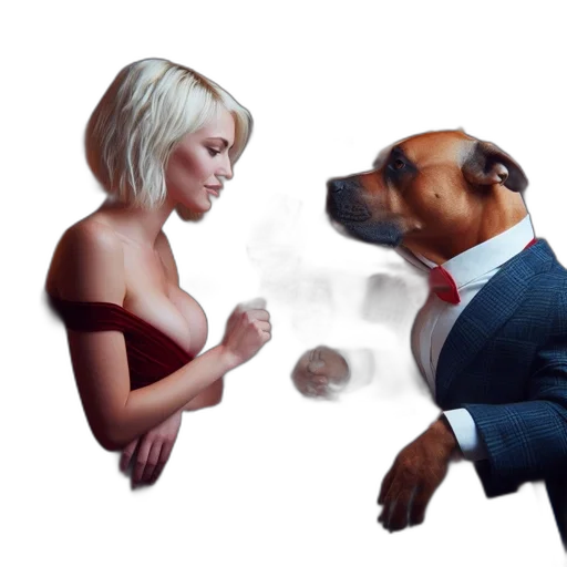animal, dress, creature, jacket, concept art, photorealistic, fantasy art, 3d render transparent PNG cut-out