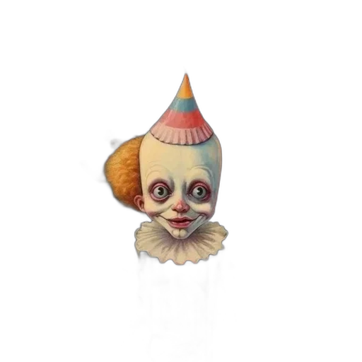 crown, jewelry, hat, mask, 3d render, concept art, photorealistic, clown transparent PNG cut-out