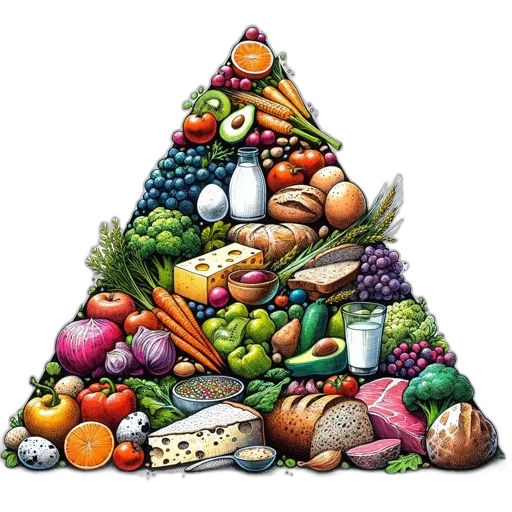 food, crown, hat, pixel art, illustration, pyramid, foods, highlights transparent PNG cut-out