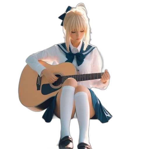 dress, robot, jacket, weapon, anime, 3d render, concept art, photorealistic transparent PNG cut-out