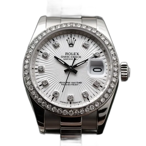 jewelry, rolex, datejust, lady, 31mm, white, gold, flute transparent PNG cut-out