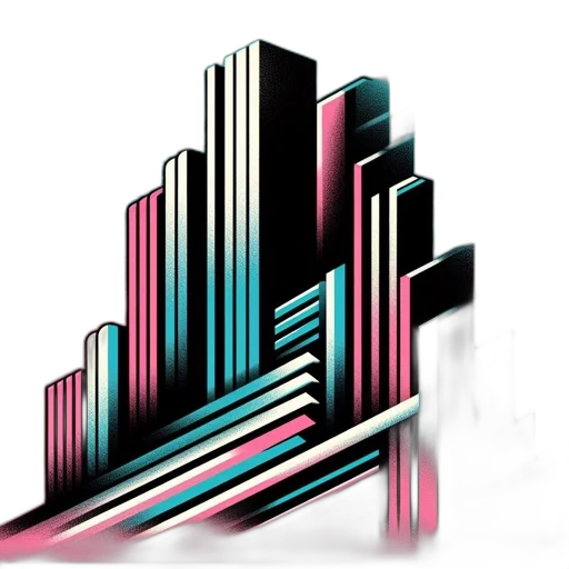 building, robot, staff, furniture, vaporwave, cyberpunk, 3d render, pixel art transparent PNG cut-out